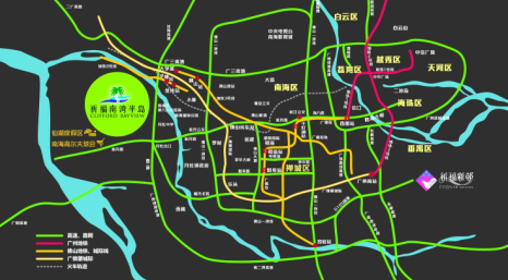 内环路→增槎路→广州环城高速→广三高速→西二环西樵方向(丹灶出口)